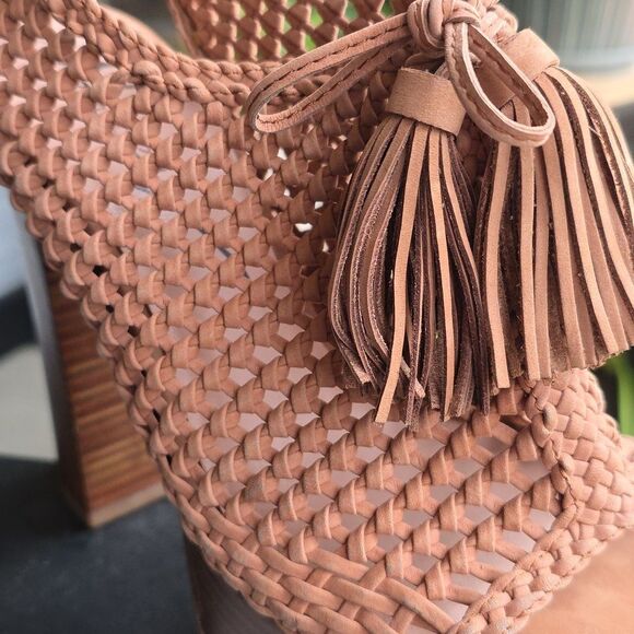 Pencey Alexus Woven Platform Leather Sandals size 7 - Picture 10 of 12